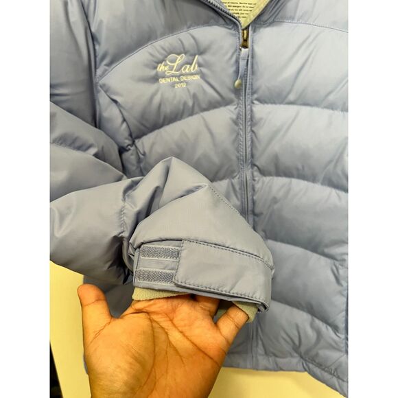 LL Bean Women's Large Goose Down Coat Puffer Jacket Collared Zip Up - Picture 5 of 6